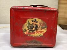 1950's Hopalong Cassidy Lunch Box In Metal, Vintage Has Rust picture