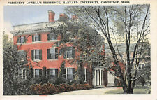 President's Lowell's Residence, Harvard Univ., Cambridge, MA., Early Postcard picture