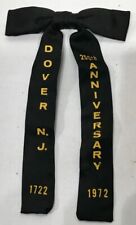 250th Anniversary 1722 - 1972 Dover NJ Vintage Royal BowTie Black Ex 6 1/2