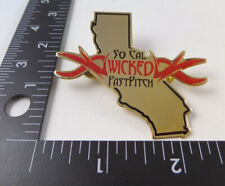 Vintage So Cal California WICKED Fast Pitch Youth Baseball / Softball Pinback picture