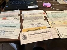 Lot of 23 Old Bank Checks 1890 - 1933 State of Michigan United States picture