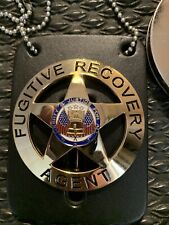 Dog The Bounty Hunter Fugitive  Recovery Agent  Badge With Leather Holder picture