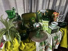 Funky Groovy Avacado Green, Retro, Vintage Decor. Swag Aesthetic, Sold As Lot. picture