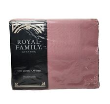NEW CANNON Royal Family Vintage Pink Queen Flat Sheet picture