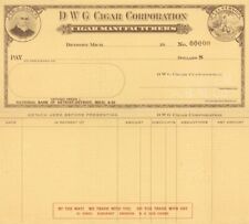 D W G Cigar Corp. - American Bank Note Company Specimen Checks - American Bank N picture