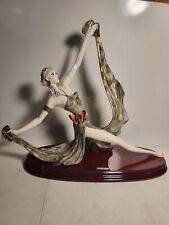 Vintage Santini Sculpture Of An Art Deco Lady Martine The Dancer Statue picture