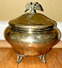 Austro Hungarian Etrog Tea Container Antique 19th Century Silver Plate Judaica picture