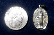 Vintage Catholic Miraculous Medal, .925 Sterling Silver picture