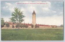 Postcard Illinois Fort Sheridan Infantry & Cavalry Barracks Vintage Unposted picture