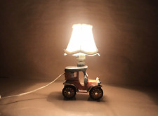Vintage Whimsical Hand Painted Ceramic Antique Car Buggy Lamp Kitschy Folksy picture