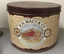 R . H.MACY & co.  Round cookie Tin ~ VINTAGE picture