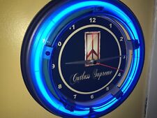 Oldsmobile Cutlass Supreme Motors Auto Garage Man Cave Neon Wall Clock Sign picture