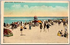 Postcard Beach Scene; Manasquan, New Jersey 1930 Fg picture