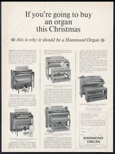 1963 Hammond B3 B-3 D152 A102 M101 L102 organ phoo Christmas vintage print ad picture