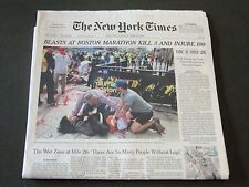 2013 APRIL 16 NEW YORK TIMES - BLASTS AT BOSTON MARATHON KILLS 3 - NP 2559 picture