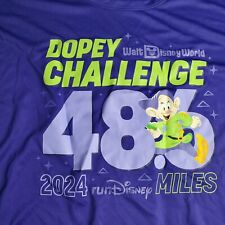 2024 Run Disney Dopey Challenge Shirt Men’s Size 2XL 48.6 Miles Purple Snags picture