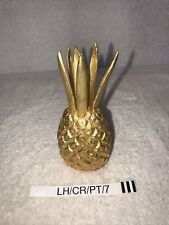 Antique Gold Gilded Pineapple Appetizer Forks And Stand  picture