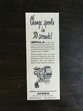 Vintage 1960 Impala Airex Fishing Reel Original Ad picture