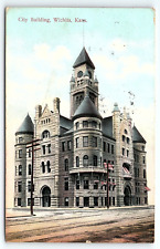 1908 WICHITA KANSAS KS CITY BUILDING EARLY POSTCARD P1796 picture