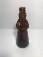 Vintage MRS BUTTERWORTH'S Amber Brown Glass Syrup Bottle 8 1/4” picture