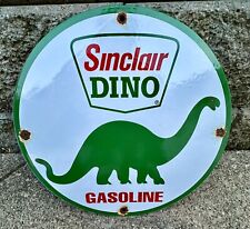 Vintage Sinclair Dino Porcelain Sign Gasoline Advertising Gas Pump Sign Plate picture