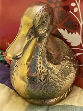 Vintage Brass Duck Head Book Ends /large Paperweights measures 7