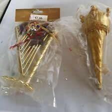 Gold Harp and a Scepter Christmas Ornaments or Wreath Accessories picture