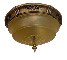 INCREDIBLE 1930'S Deco Consolidaded shade  flush mount fixture picture