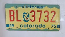 1975 Vintage COLORADO Centennial License Plate ~ BL 3732 ~ 🔥  🔥 picture