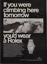 1967 Rolex 1005 Chronometer Watch Vinson Massif Antarctica Peak Vintage Print Ad picture