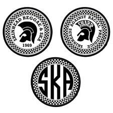 Pack of 3 Ska Skinhead Reggae Circular Iron On/Sew On Patches Patch SHARP 1969 picture