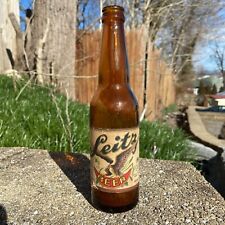 Antique SEITZ Easton PA Amber ABM Crown Top Beer Bottle w/ Eagle pictorial label picture