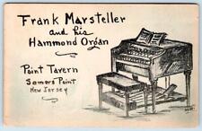 1947 SOMERS POINT TAVERN NJ FRANK MARSTELLER HAMMOND ORGAN LG ADVERTISING CARD picture