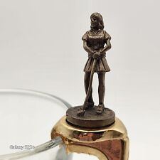 Vintage Women Golf 3D PEWTER Shot Glass Heavy Souvenir Barware Brass Handle  picture