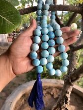16 mm Rnd 54+1 Beads Created Blue Coral Jaap Rosary, Japa Mala Energized picture