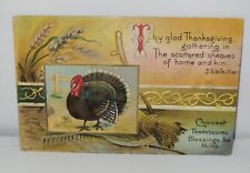 Vintage 100 yr old J. G. Whittier Thanksgiving Postcard Tom Turkey picture