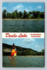 Baraboo WI-Wisconsin, Devil's Lake State Park, Antique, Vintage c1988 Postcard picture
