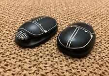 Group Of 2 Outstanding Black Scarabs Khepri The Sacred Beetle Statues picture