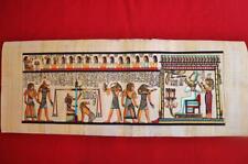 Huge Signed Handmade Papyrus Egyptian Judgment Day Art Painting...32