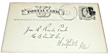 RARE 1880 CENTRAL NEW ENGLAND RAILWAY NEW HAVEN HARTFORD & MILLERTON RPO CARD picture
