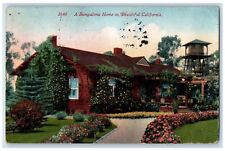 1916 A Bungalow Home Exterior In Beautiful In California Los Angeles CA Postcard picture