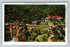 Natural Bridge VA-Virginia, Aerial Of Town Area, Antique, Vintage Postcard picture