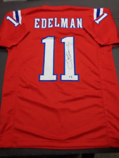 Julian Edelman New England Patriots Autographed Custom Football Jersey GA coa picture
