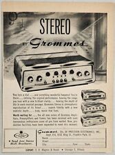 1959 Print Ad Grommes High Fidelity Stereo Amplifiers,Tuners Franklin Park,IL picture