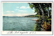 1906 Scenic View Under The Birches Lake George New York NY, Amesbury MA Postcard picture