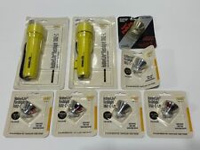 2 HubbelLite USA NEW Flashlights 1002-C Compact Flashlight w/ 6 Extra Bulbs Lot picture