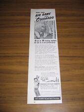 1957 Print Ad Big Game Hunting in Colorado Sportsmans Hospitality picture
