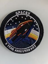 SpaceX Dragon 5 Year Anniversary Commemorative Space Flight Patch 3.5” Iron Sew picture