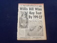 1965 MAY 25 BOSTON RECORD AMERICAN NEWSPAPER-WILLIS BILL WINS KEY TEST - NP 6298 picture