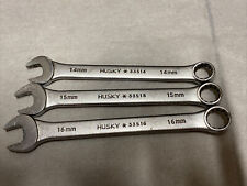 Husky Set Of 3 Combination Wrench 14/15/16MM Made In USA 33514/5/6 picture